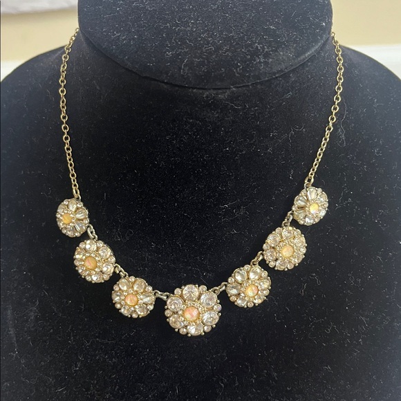 Premier Designs dressy gold tone rhinestone statement necklace - Picture 5 of 5